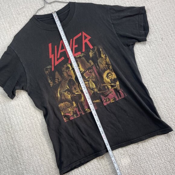 Vintage Unisex Slayer Reign In Blood Black T Shirt Heavy Metal 2005 Read - Picture 11 of 16